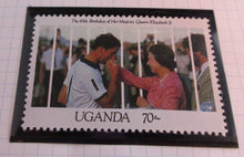 Load image into Gallery viewer, 1991 65TH BIRTHDAY QUEEN ELIZABETH II UGANDA STAMPS MNH &amp; ALBUM SHEET
