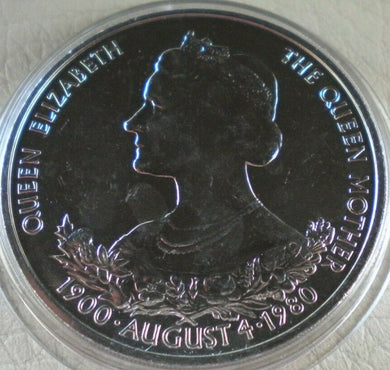 1900-1980 QEQM QUEEN ELIZABETH II BAILIWICK OF GUERNSEY CROWN COIN IN CAPSULE