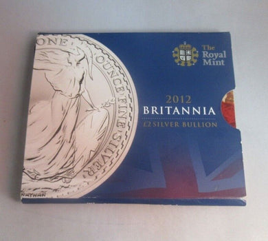 2012 Britannia Silver BUnc 1oz £2 Two Pound Coin In Sealed Pack