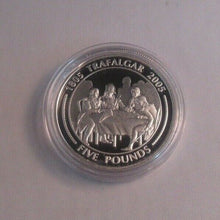 Load image into Gallery viewer, 1805 - 2005 Battle of Trafalgar Nelson Silver Proof Gibraltar £5 Coins + Caps
