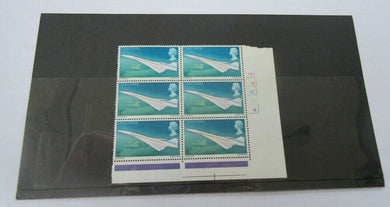 1969 CONCORDE GOAMAN HARRISON 4d BLOCK OF 6 STAMPS MNH