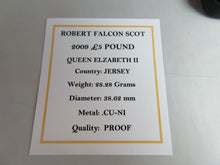 Load image into Gallery viewer, 2009 ROBERT FALCON SCOTT BAILIWICK OF JERSEY PROOF £5 CROWN COIN BOX &amp; COA
