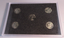 Load image into Gallery viewer, 1992 PATTERN ECU 5 COIN SET PROOF ENG IRE SCOT WALES UK IN ROYAL MINT BLUE BOOK
