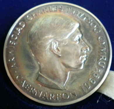PRINCE OF WALES INVESTITURE 1969 HALLMARKED PIEDFORT SILVER MEDAL VERY RARE
