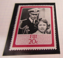 Load image into Gallery viewer, 1986 QUEEN ELIZABETH II 60TH BIRTHDAY FIJI STAMPS &amp; ALBUM SHEET
