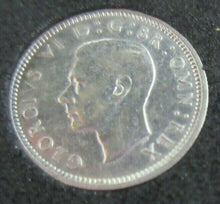 Load image into Gallery viewer, 1944 KING GEORGE VI BARE HEAD .500 SILVER aUNC 6d SIXPENCE COIN CAPSULE &amp; BOX
