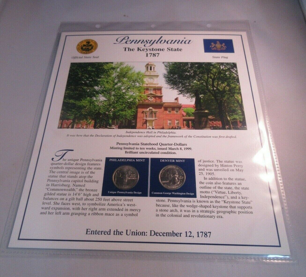 Statehood Quarters Collection Volume 1 Pages Sold Individually, Coins and Stamps