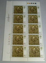 Load image into Gallery viewer, 1976 ENGLISH EMBROIDERY 8 1/2P BLOCK OF TEN STAMPS MNH WITH TRAFFIC LIGHTS
