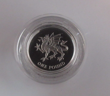 Load image into Gallery viewer, 2000 Welsh Dragon Silver Proof Royal Mint UK £1 Coin Box + COA
