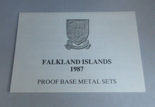 Load image into Gallery viewer, 1987 Falkland Islands Proof 7 Coin Set 1p - £1 In Original Case + COA
