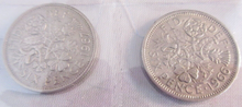 Load image into Gallery viewer, 1953-1967 QUEEN ELIZABETH II SIXPENCE 6d FULL 15 COIN SET IN CLEAR FLIP
