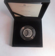 Load image into Gallery viewer, Alan Turing Enigma Code Breaker - 2022 Silver Proof Royal Mint 50p Coin Box/COA
