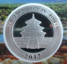 Load image into Gallery viewer, 2017 China Panda Coloured Edition 1oz .999 Silver Proof 10 Yuan with COA
