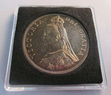 Load image into Gallery viewer, 1889 QUEEN VICTORIA JUBILEE HEAD DOUBLE FLORIN IN QUADRANT CAPSULE &amp; BOX
