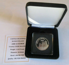 Load image into Gallery viewer, 1996 CASTLE OCAVINNA SUOMI FINLAND COOK ISLANDS S/PROOF 10 EUROS COIN BOX &amp; COA
