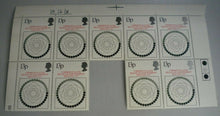 Load image into Gallery viewer, 1977 GATHERING OF NATIONS 13p BLOCK OF 9 STAMPS MNH &amp; TRAFFIC LIGHTS
