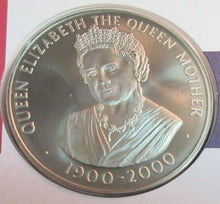 Load image into Gallery viewer, 1900-2000 HM QUEEN ELIZABETH QUEEN MOTHER PROOF ASCENSION IS 50P CROWN COVER PNC
