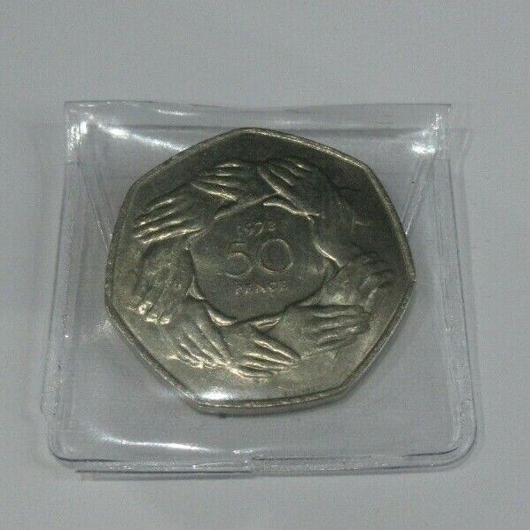 Royal Mint 1973 Coin FIFTY Pence 50p EEC END OF AN ERA OUT OF EU