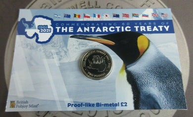 2021 The Antarctic Treaty BAT Diamond Finish £2 Coin In Sealed Pack (X)