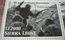 Load image into Gallery viewer, THE ROUTE TO VICTORY THE BATTLE OF STALINGRAD STAMPS MNH &amp; INFORMATION CARD
