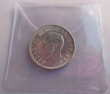 Load image into Gallery viewer, 1937 KING GEORGE VI BARE HEAD .500 SILVER UNC ONE SHILLING COIN &amp; CLEAR FLIP S2
