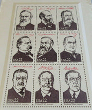 Load image into Gallery viewer, 1986 INTERNATIONAL STAMP SHOW PRESIDENTS OF THE UNITED STATES MNH 4 SHEETS
