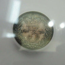 Load image into Gallery viewer, 1870 QUEEN VICTORIA SILVER 3 THREE PENCE CGS 82 CHOICE UNC SPINK REF 3914C
