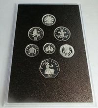 Load image into Gallery viewer, 2008 ROYAL MINT DEFINATIVE SILVER PROOF 7 COIN SET IN BLACK ROYAL MINT BOOK
