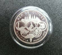 Load image into Gallery viewer, 1970 MUNICH OLYMPIC SILVER PROOF COIN ONLY 1900 MINTED REP OF GUINEE
