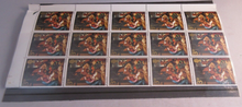 Load image into Gallery viewer, 1967 ADORATION OF THE SHEPHERDS 3d QUARTER SHEET 30 X STAMPS MNH &amp; STAMP HOLDER
