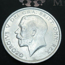 Load image into Gallery viewer, 1914 GEORGE V BARE HEAD FIRST COINAGE 1/2 CROWN SPINK 4011 CROWNED SHIELD Cc1
