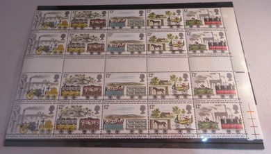 1980 150TH ANNIV OF LIVERPOOL & MANCHESTER RAILWAY GUTTER PAIRS 20 X STAMPS MNH