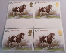 Load image into Gallery viewer, 1978 SHETLAND PONY 10 1/2p BLOCK OF 4 STAMPS MNH
