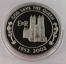 Load image into Gallery viewer, 1952-2002 GOD SAVE THE QUEEN QEII ASCENSION ISLAND SILVER PLATED PROOF 50P CROWN
