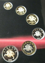 Load image into Gallery viewer, 2003 REPUBLIC OF LITHUANIA COINS FROM THE MINT OF LITHUANIA - VILNIUS 6 COIN SET
