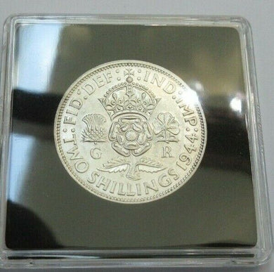 1944 GEORGE VI SILVER FLORIN 2 SHILLINGS SPINK REF 4081 BOXED WITH CERT A1