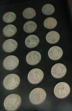 Load image into Gallery viewer, 1937-1952 KING GEORGE VI SHILLING COLLECTION ALSO INCLUDES 2 GEORGE V &amp; 2 QEII
