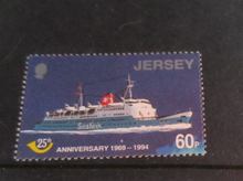 Load image into Gallery viewer, JERSEY 1969-1994 25TH ANNIVERSARY DECIMAL STAMPS X 3 MNH IN STAMP HOLDER
