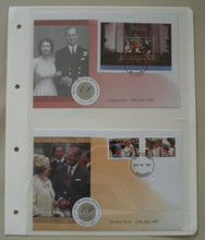 Load image into Gallery viewer, 1947-1997 ENGAGEMENT &amp; GARDEN PARTY QEII &amp; PRINCE PHILIP DOUBLE STAMP COVER
