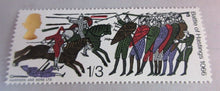 Load image into Gallery viewer, 1966 BATTLE OF HASTINGS 4d, 6d &amp; 1/3 15X STAMPS MNH &amp; CLEAR FRONTED STAMP HOLDER
