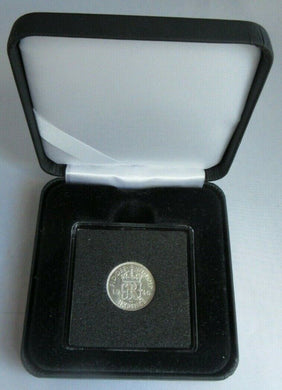1946 KING GEORGE VI BARE HEAD .500 SILVER aUNC 6d SIXPENCE COIN CAPSULE & BOX