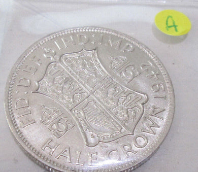 1942 KING GEORGE VI SILVER HALFCROWN 1/2 CROWN BUNC FULL LUSTER SPINK 4080 B CcA