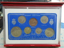 Load image into Gallery viewer, UK 1965 QUEEN ELIZABETH II 8 COIN SET IN CLEAR CASE ROYAL MINT BOOK OPTIONAL
