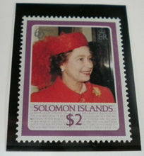 Load image into Gallery viewer, QUEEN ELIZABETH II THE 60TH BIRTHDAY OF HER MAJESTY SOLOMON ISLANDS STAMPS MNH
