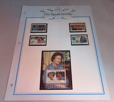 1991 65TH BIRTHDAY QUEEN ELIZABETH II GRENADA GRENADINES STAMPS MNH ALBUM SHEET