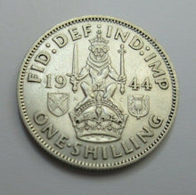 Load image into Gallery viewer, 1944 SCOTISH SHILLING GEORGE VI 1ST COINAGE SPINK REF 4083 EF CC2 WAR YEARS
