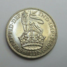 Load image into Gallery viewer, 1928 SHILLING BARE HEAD LION PASSANT ON CROWN SPINK REF 4039 BUNCIRCULATED
