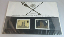 Load image into Gallery viewer, 1973 19TH COMMONWEALTH PARLIMENTARY CONFERENCE BRITISH MINT STAMPS PRESENTATION
