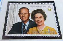 Load image into Gallery viewer, 1986 QUEEN ELIZABETH II 60TH BIRTHDAY VARIOUS STAMPS &amp; ALBUM SHEET
