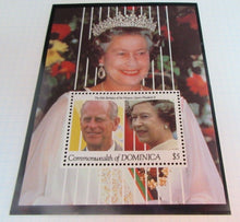 Load image into Gallery viewer, 1991 65TH BIRTHDAY QUEEN ELIZABETH II DOMINICA STAMPS MNH &amp; ALBUM SHEET
